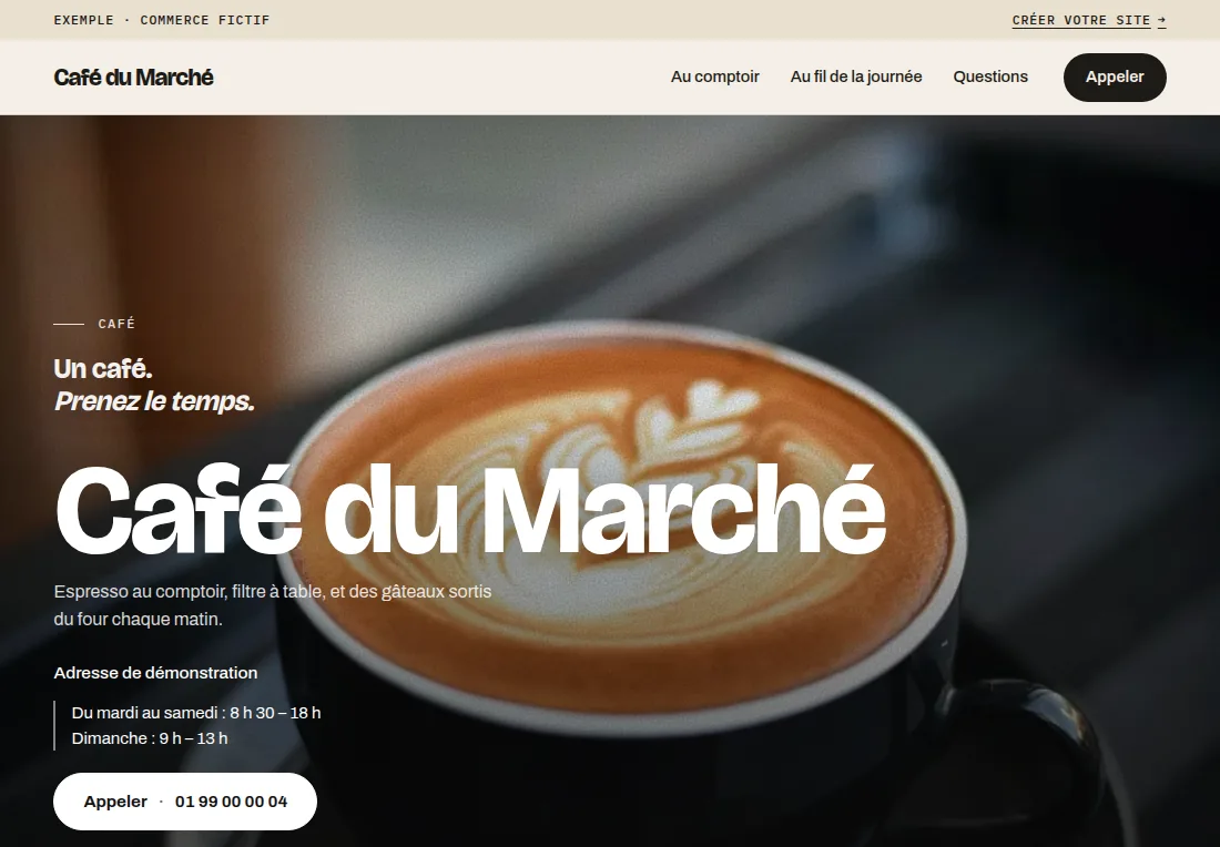Le site Café du Marché