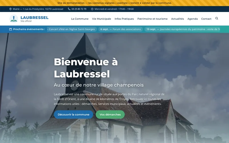 Site institutionnel de la commune de Laubressel